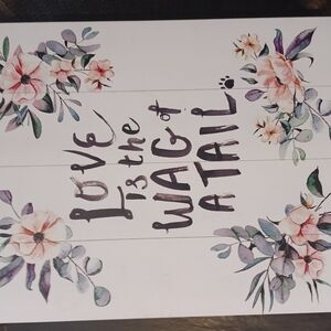 Floral Wall Art with Inspirational Quote